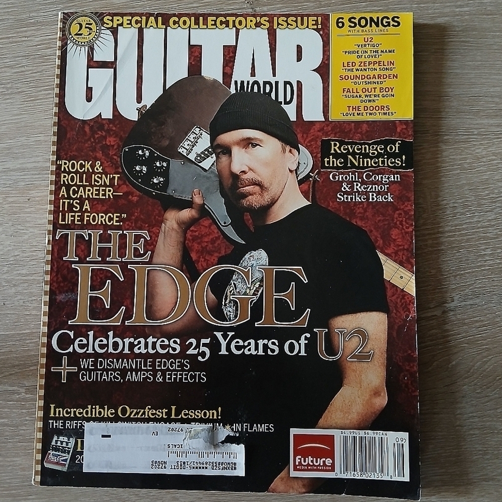 Guitar World Magazine September 2005 The Edge - Celebrates 25 Years of U2